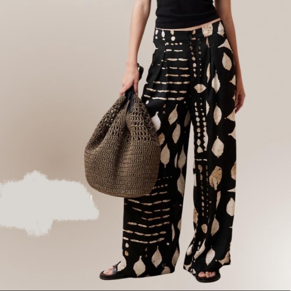 Banana Republic silky wide-leg pant